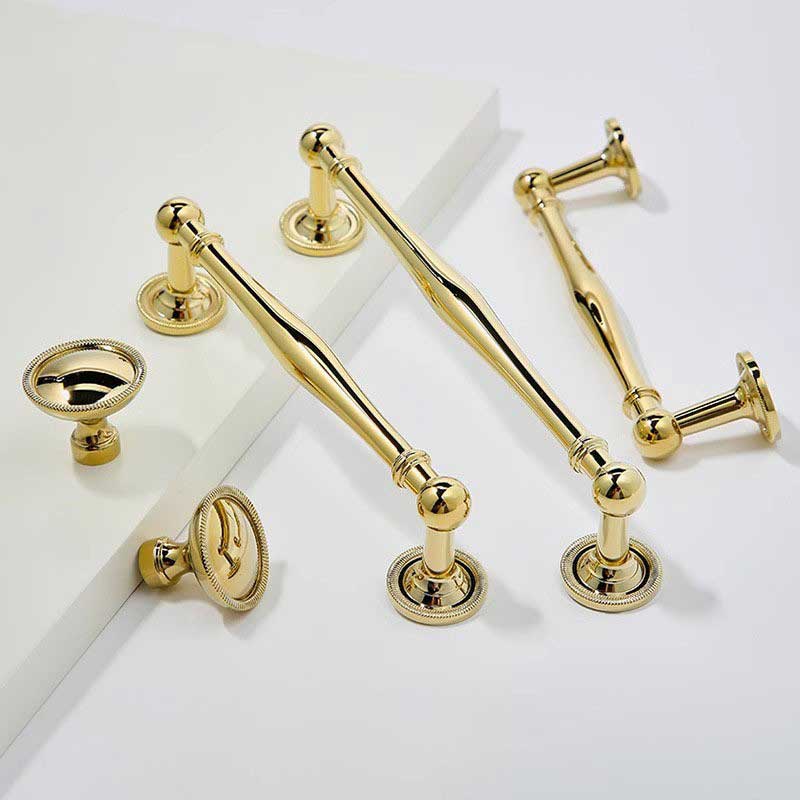 法式极简黄铜衣柜门拉手不止金色现代简约轻奢鞋柜抽屉橱柜门把手