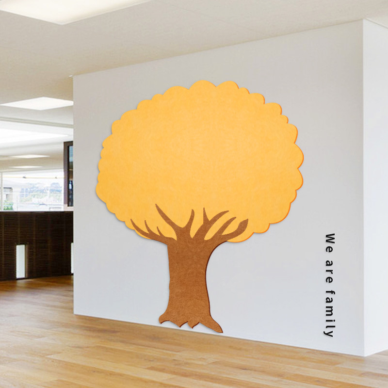 教室墙面枝繁茂密大树造型毛毡板立体功能墙贴可做照片墙自粘容易