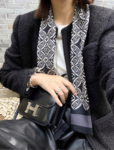 四叶草复古双层真丝丝带飘带