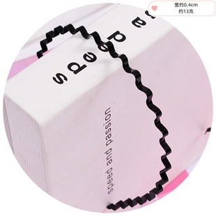 加宽加厚发捆洗脸发箍网红男女金属波浪形头箍男留长发小商品