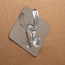 强力无痕水晶5连排挂钩免打孔门后衣帽钩厨房浴室卫生间免钉粘钩3