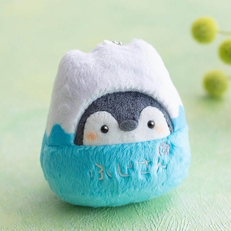 日本正能量企鹅静冈富士山企鹅书包挂件钥匙扣小公仔情侣礼物玩偶