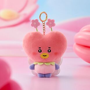 BT21防弹少年团SPRING FAIRY BABY毛绒钥匙扣包包挂件钥匙链情侣