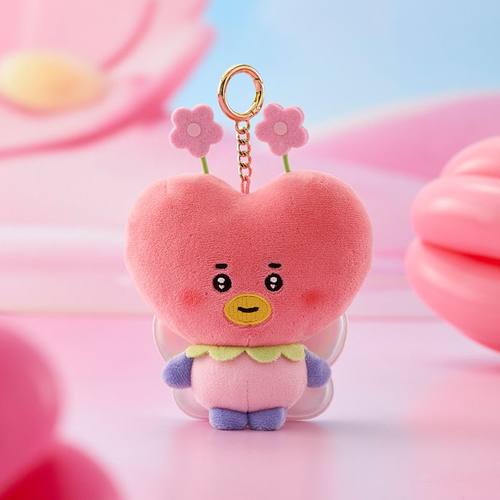 BT21防弹少年团SPRING FAIRY BABY毛绒钥匙扣包包挂件钥匙链情侣