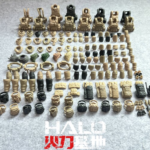 可动男女兵人玩具DIY围巾马甲胸包胸挂护甲夜视头盔装备零件配件