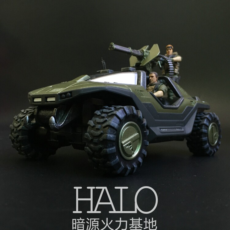 光环halo1/24机枪疣猪号越野装甲车军事模型适配暗源可动兵人载具