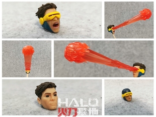 mezco蚂蚁 X战警6寸可动兵人玩具 1:12人激光眼头雕特效件DIY配件