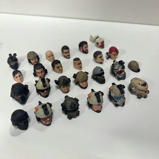 暗源 1:18适配GIJOE 酸雨 3.75寸可动兵人头盔/头像/头雕DIY 配件