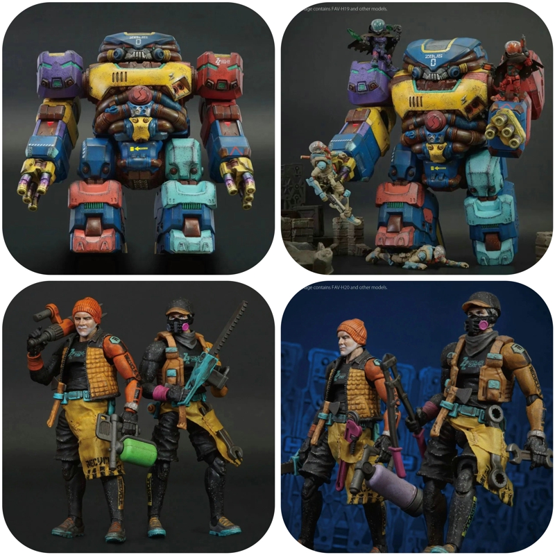 ta 酸雨战争 1:18 3.75寸可动兵人h19宙斯机甲h20废品骑士 预售
