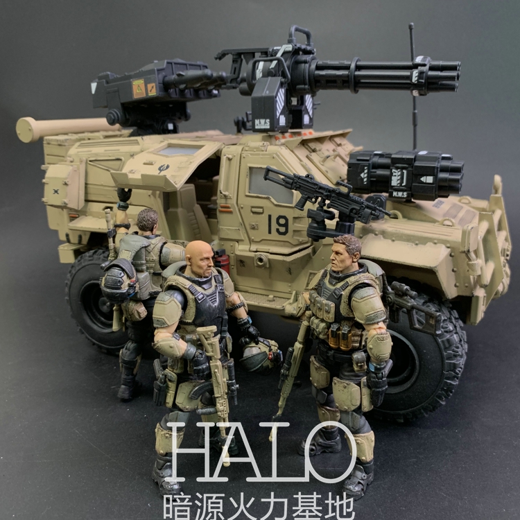 特种部队gijoe 1:18军事vamp沙漠装甲车 3.75寸可动兵