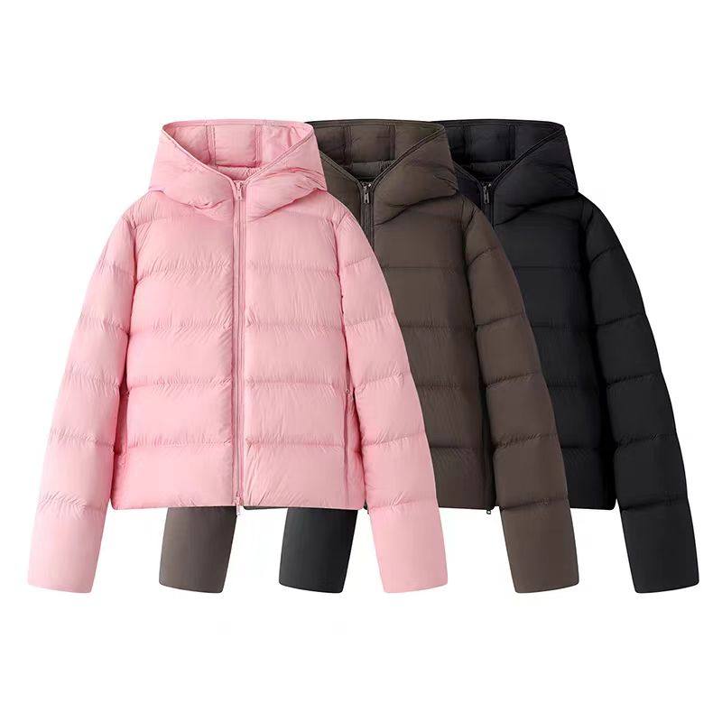 2025新款连帽短款白鸭绒羽绒服女保暖面包服外套,女装/女士精品,羽绒服,淘宝优惠券,粉丝福利购,淘宝优惠卷