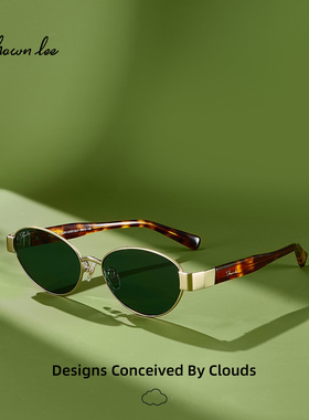 【新年礼物】Shawnlee松弛感老钱风椭圆墨镜女金属防晒港风遮阳