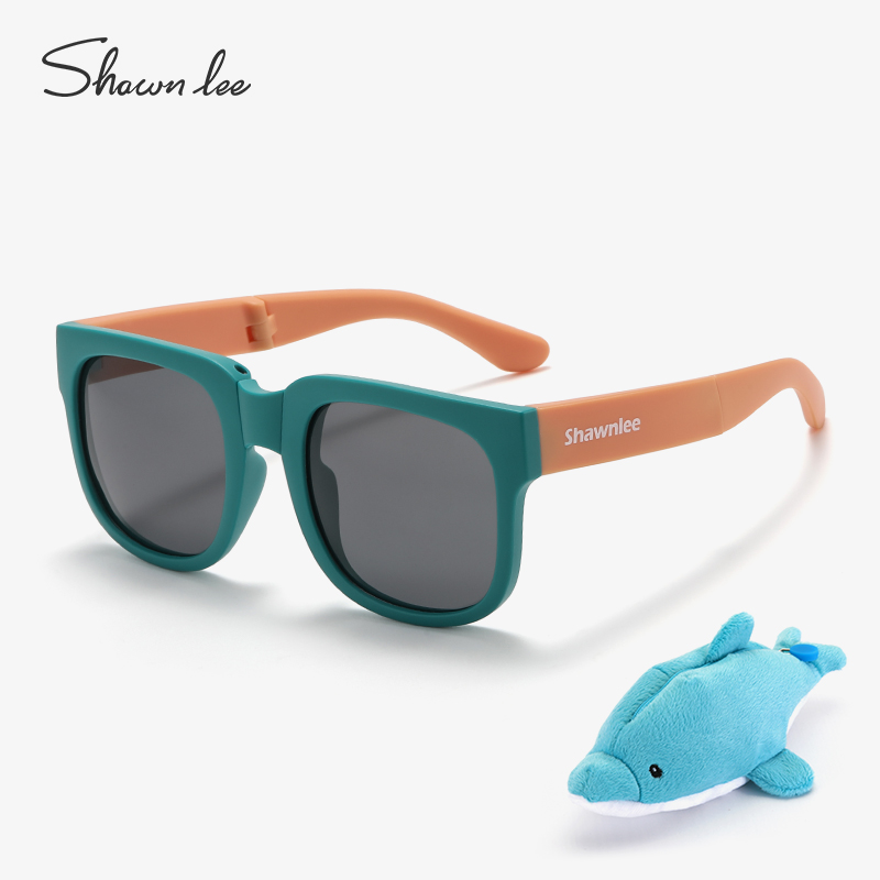 shawnlee新款儿童折叠墨镜硅胶