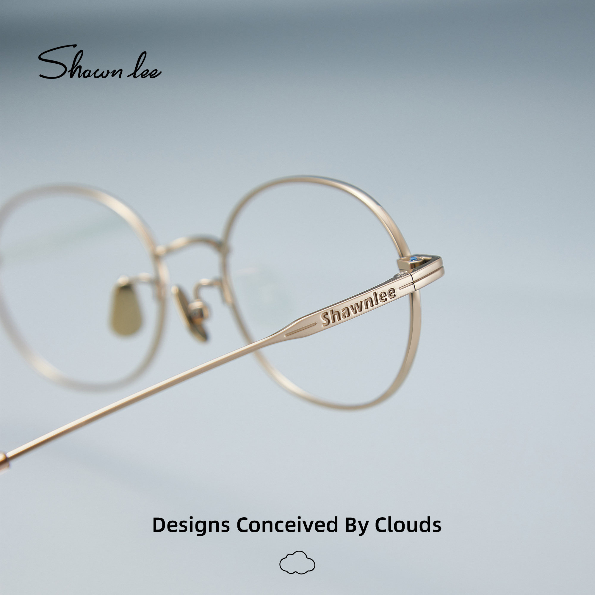 Shawnlee超轻8.1克复古书呆子素颜眼镜女钛架近视防蓝光可配度数