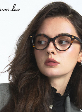 Shawnlee欧美风窄框猫眼近视眼镜女黑框gm款防蓝光眼镜框可配度数