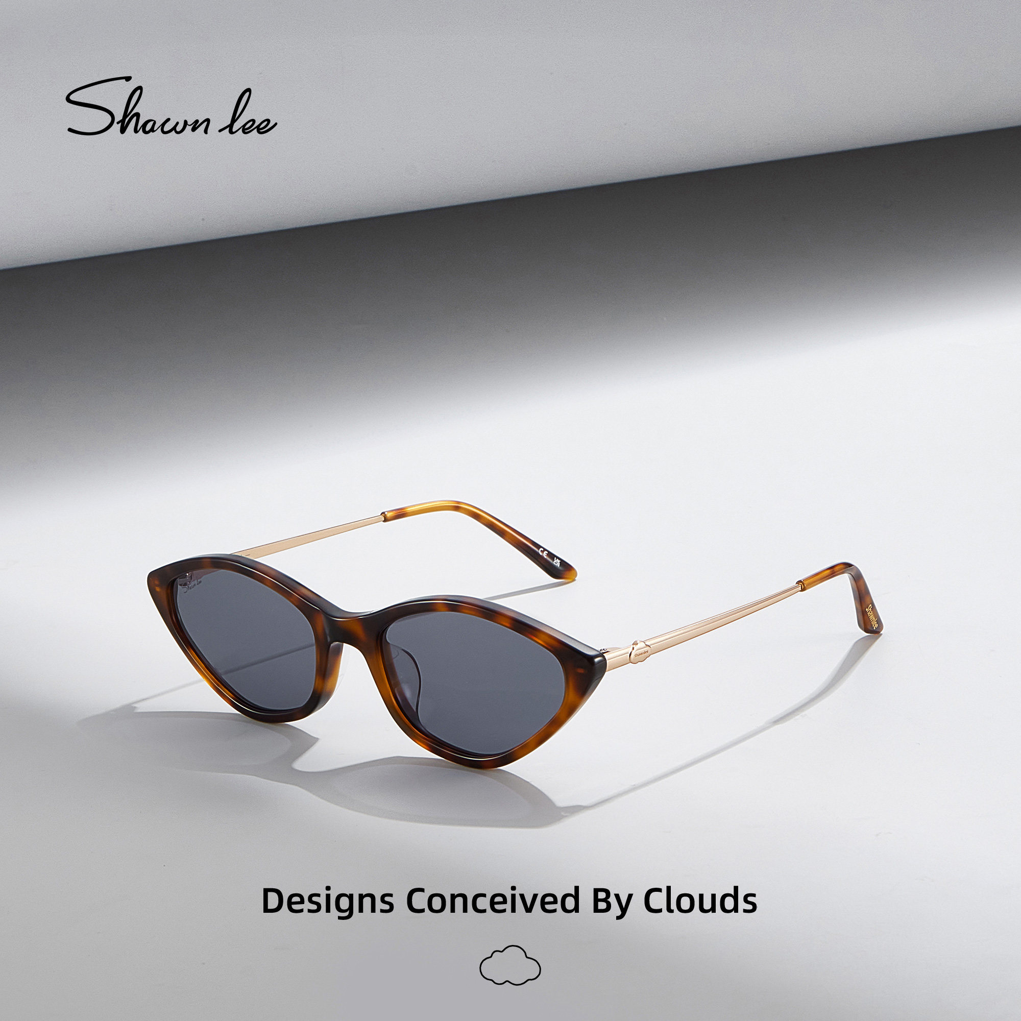 Shawnlee复古猫眼墨镜女轻奢高级感防紫外线玳瑁色太阳眼镜男防晒