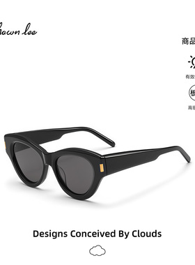 Shawnlee2026新品轻奢质感板材女款窄框墨镜防紫外线复古ins简约