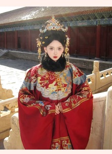 【大明贵女】爆款织金妆花明制圆领袍长袄汉服女婚服四季款套装