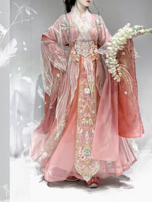 汉服【小仙风】魏晋风超仙齐腰七件套重工刺绣春夏秋款