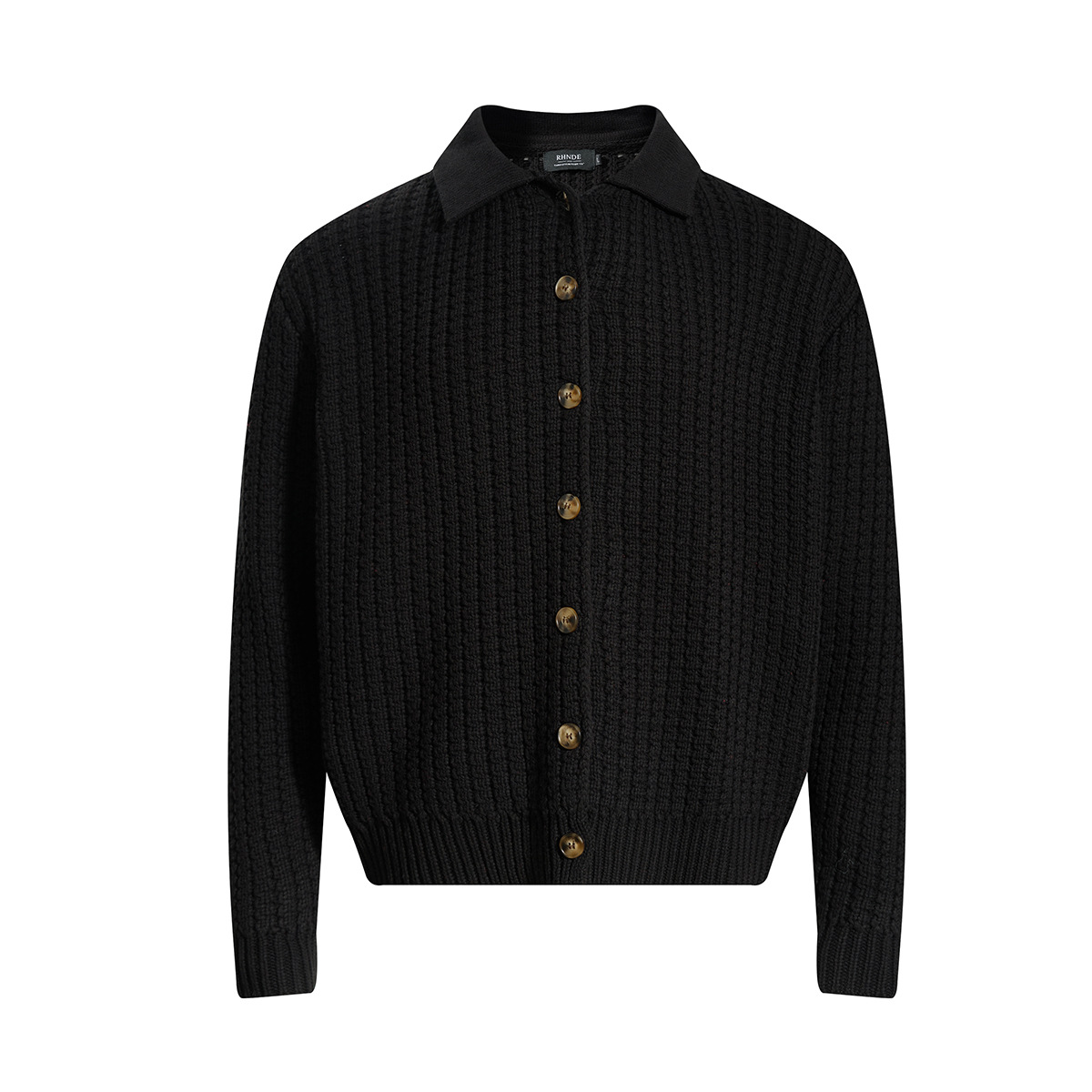 行星世界潮牌25秋冬新款韩系老钱风复古提花毛衣外套翻领针织毛衫