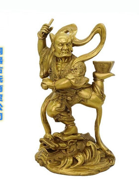 纯铜魁星点斗摆件居家工艺