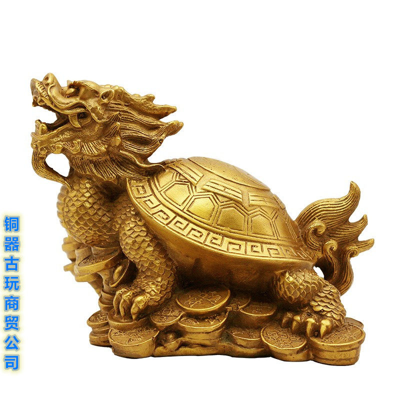 纯铜龙龟摆件镇宅八卦母子龟招财客厅聚财办公室装饰摆设