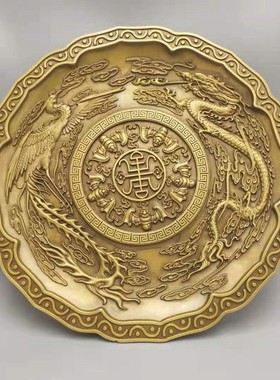 仿古铜雕龙凤呈祥供奉