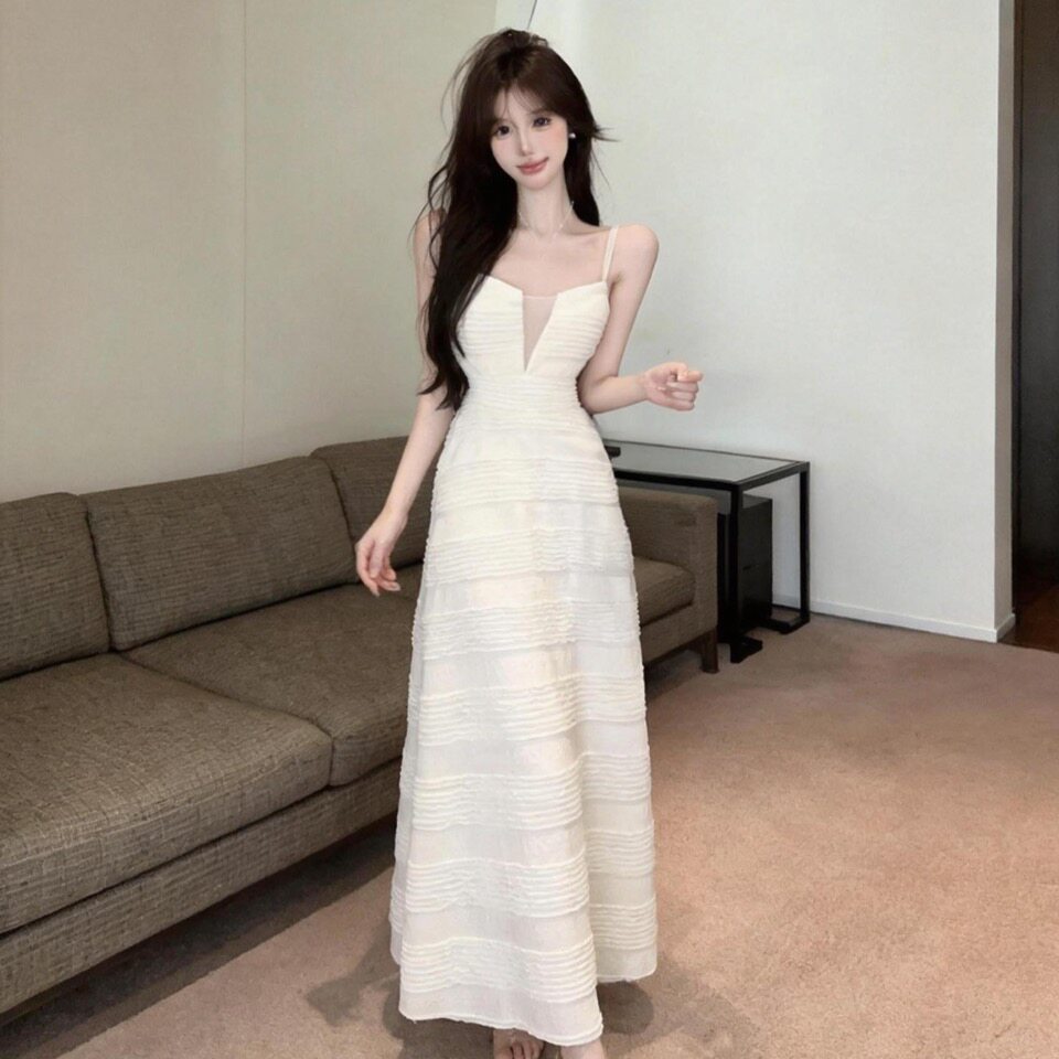 气质名媛风礼服吊带连衣裙高级感