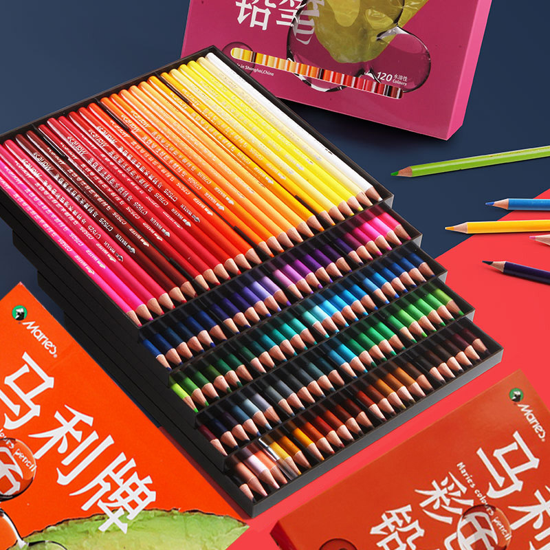 马利牌彩色铅笔套装48色72色水溶性彩铅画笔 美术学生专用专业手绘画画铅笔 成人儿童绘画油性款彩铅笔套装,文具电教/文化用品/商务用品,彩铅,淘宝优惠券,粉丝福利购,淘宝优惠卷