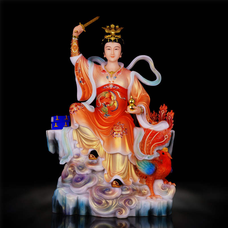 汉白玉石坐像九天玄女九天娘娘神像上古女神九天圣母黄帝之师摆件