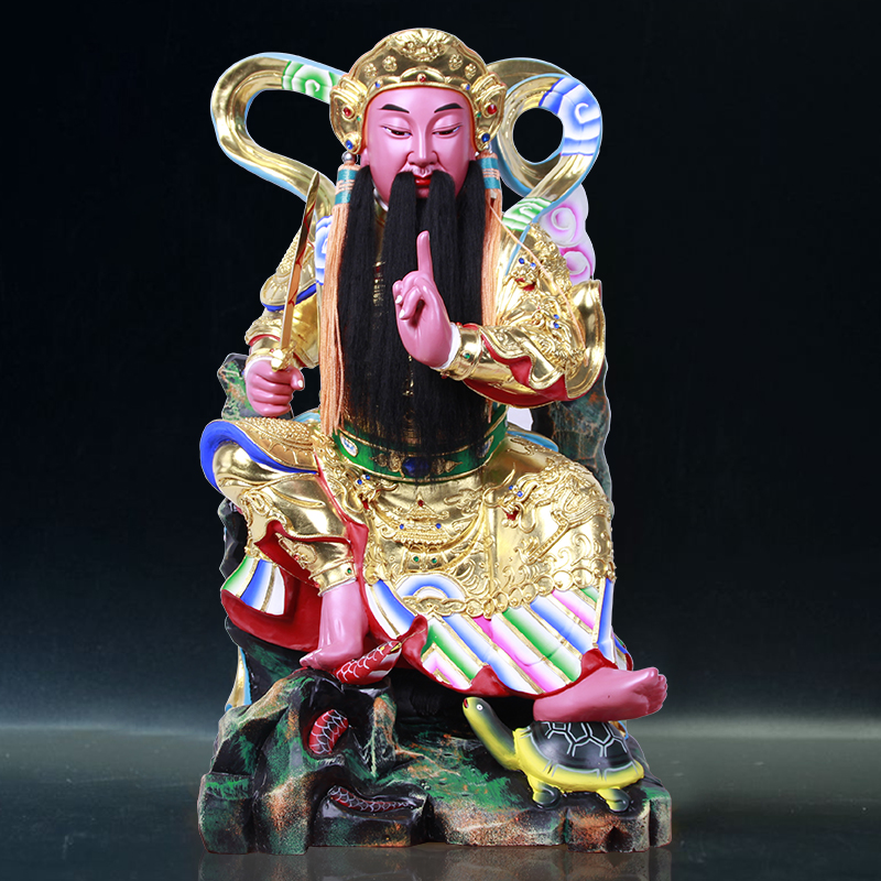 木雕神像供奉摆件工艺品