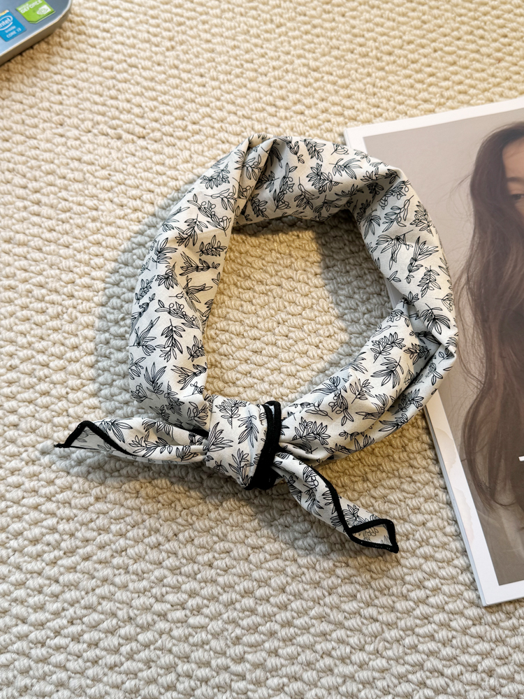 春夏中古文艺纯棉小方巾头巾颈巾