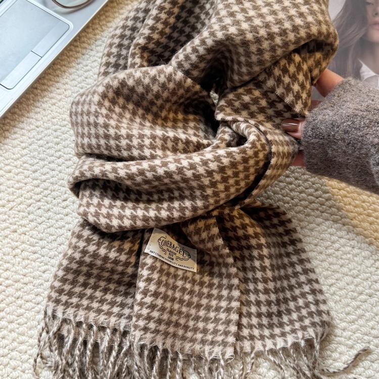 冬季通勤经典男女羊毛围巾围脖