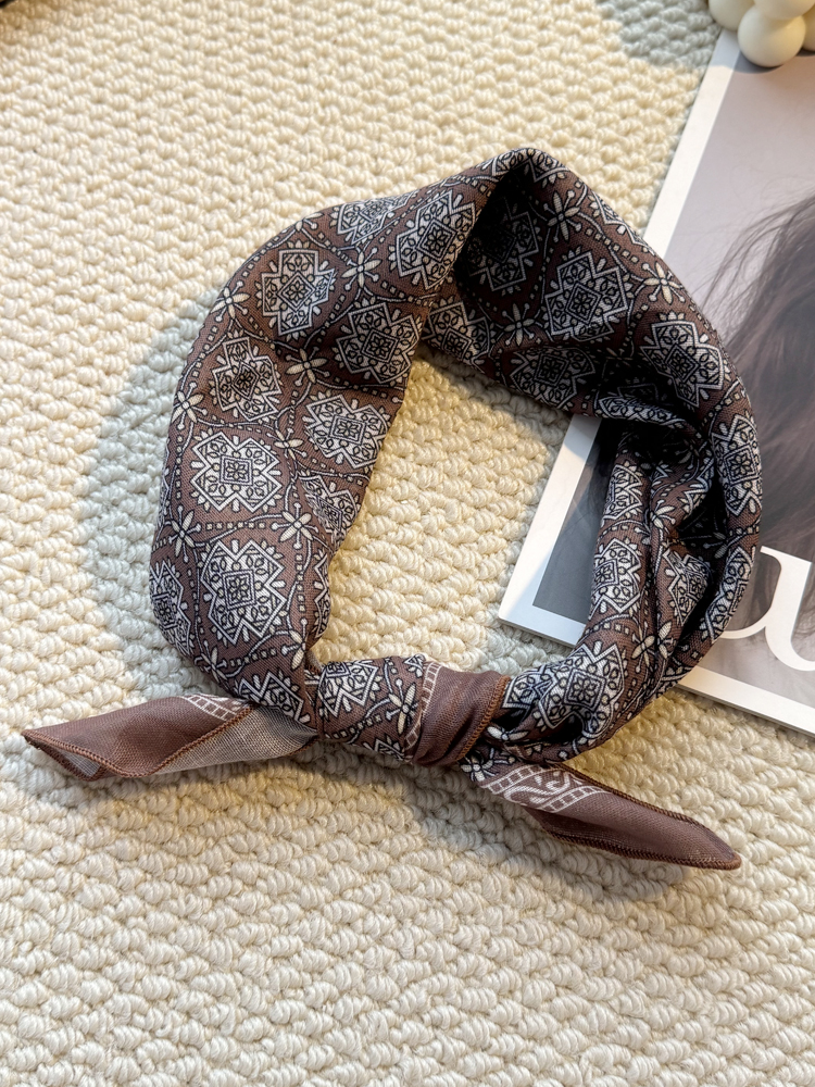 四季文艺通勤男女复古小方巾领巾