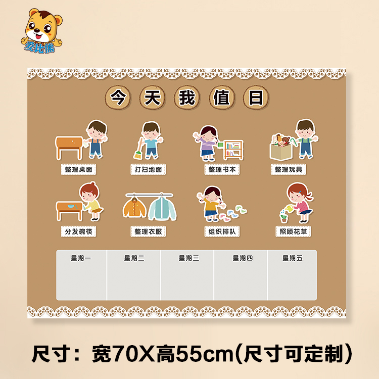 幼儿园值日生工作职责墙面装饰今天我值日天气预报植物角委员职责
