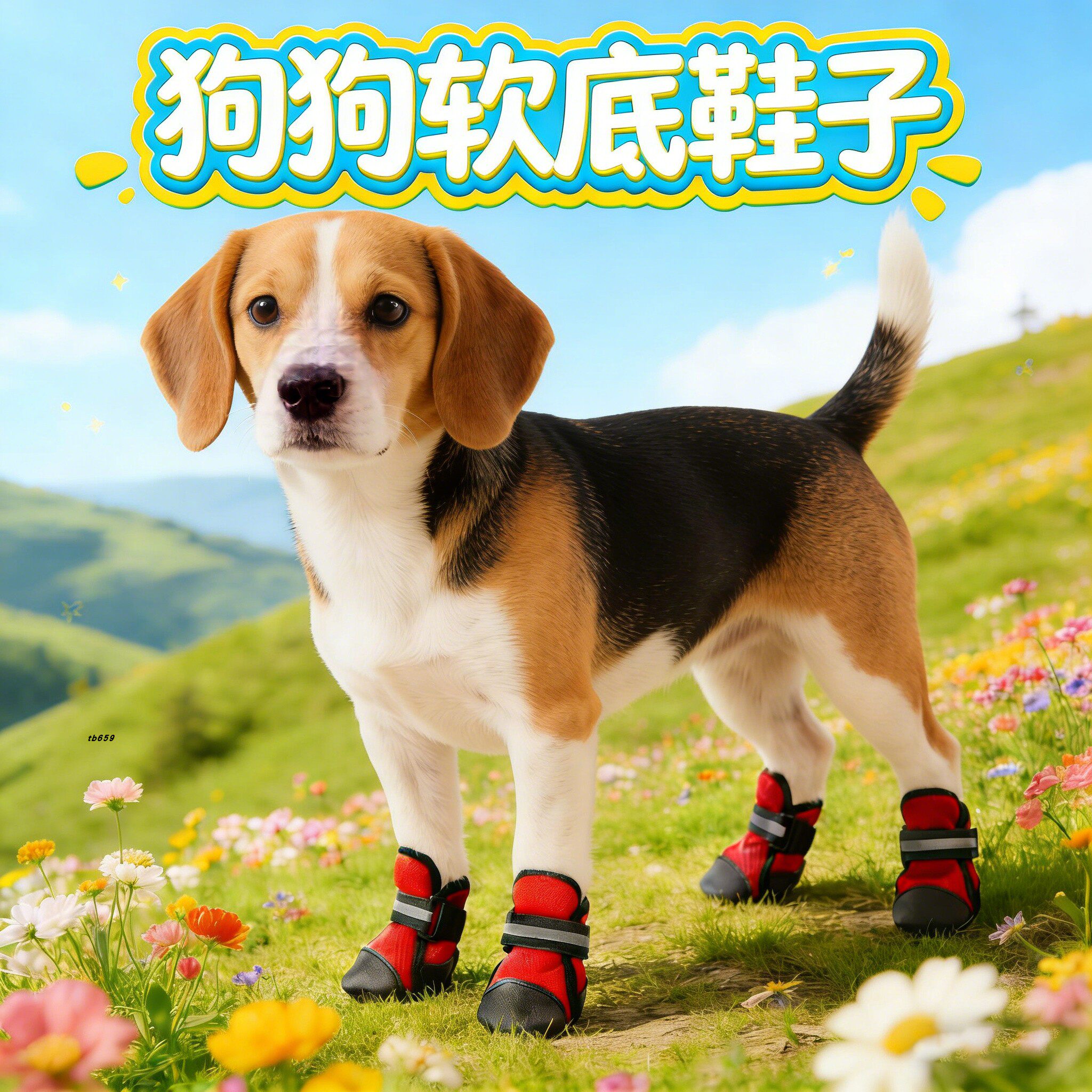 宠物狗狗鞋子比格专用大型犬软底甩不掉透气凉鞋春夏季大狗鞋套