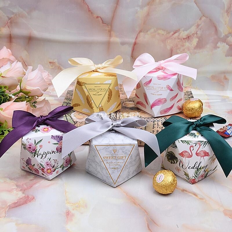 20 pcs multicolor wedding favor box sweet gift candy boxes