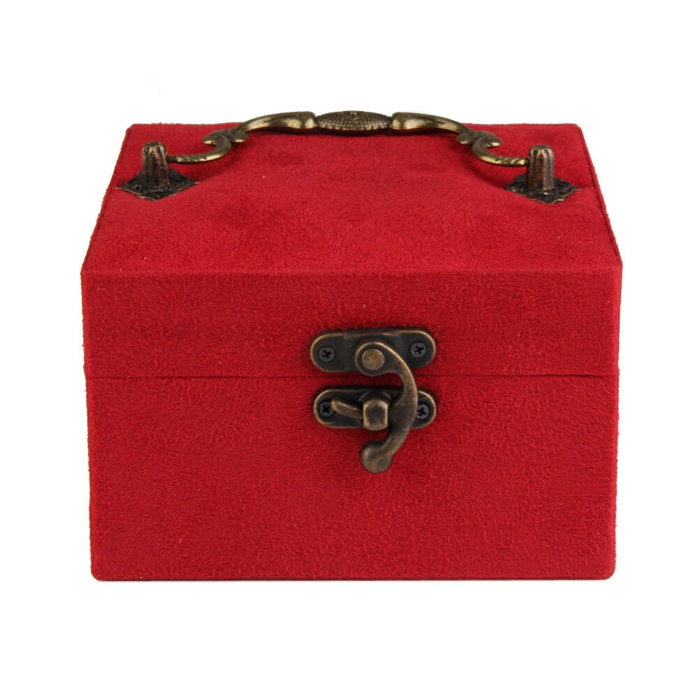 princess retro suede velvet jewelry wedding gift storage box