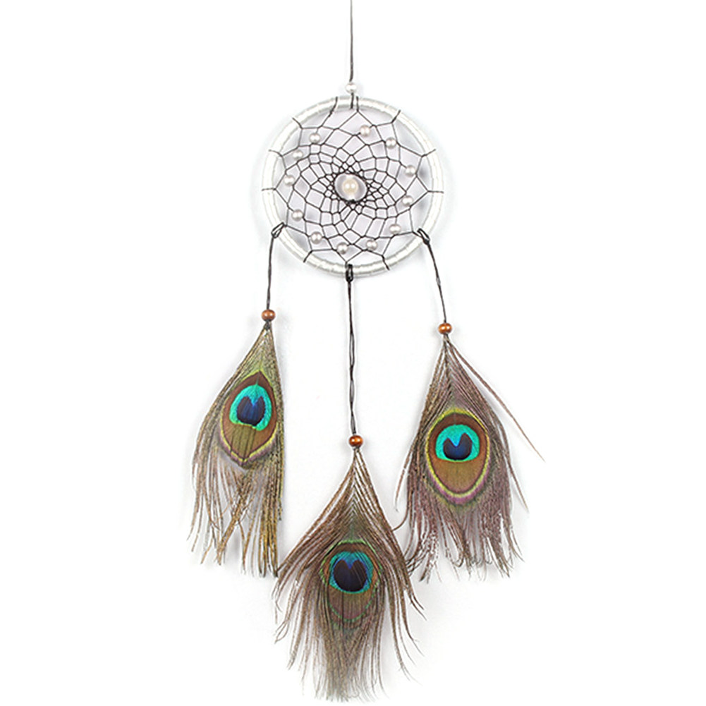home car decor gift peacock feathers dream catcher feather b