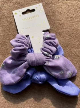 Monsoon Children出口英国订单儿童发圈紫色系小兔子耳朵大肠发圈