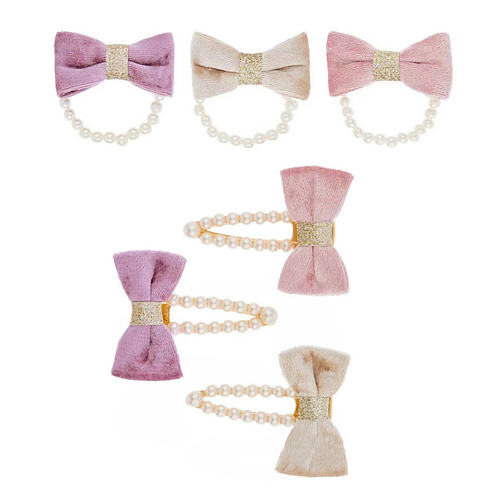 折扣英国贵牌儿童发饰Monsoon Children公主蝴蝶结珍珠发夹发绳