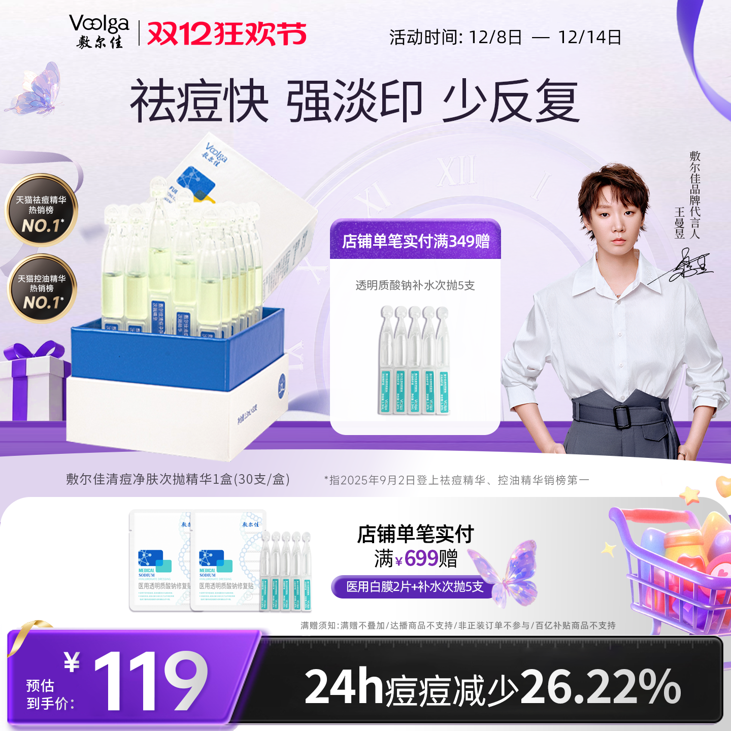 24h痘痘减少26.22%