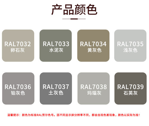 漆先生劳尔灰色自喷漆RAL7024/7026/7030/7038/7039工业机柜防锈