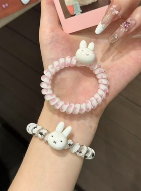 男友专属小皮筋可爱电话线发圈扎头发绳少女心头绳高弹力发饰防滑