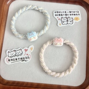 小皮筋送给男朋友发圈高弹力发绳情侣手链少女心扎头绳kt发饰可爱