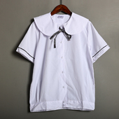 新品 衬衫 女装 时尚 2026年夏季 短袖 韩版 减龄洋气娃娃领宽松薄款 上衣