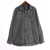 男士 时尚 休闲牛仔长袖 2026年春秋季 衬衫 简约百搭宽松显瘦