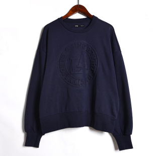 卫衣韩版 圆领套头薄绒圆领套头长袖 洋气宽松上衣 时尚 2026年春秋季