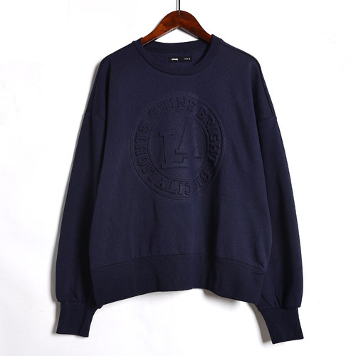 2026年春秋季时尚圆领套头薄绒圆领套头长袖卫衣韩版洋气宽松上衣 - 封面