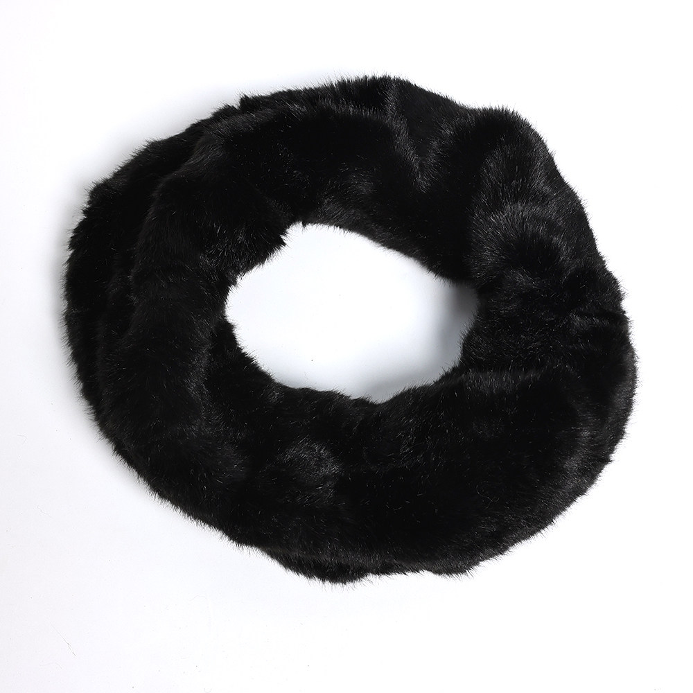 2025年秋冬季时尚纯色保暖围脖户外骑行运动亲肤柔软毛毛脖套潮